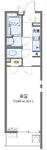 クレイノ志賀本通(1K/3階)の間取り写真