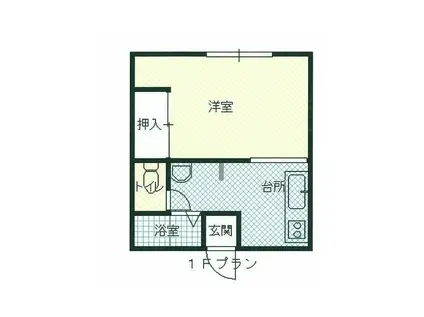 エスペラントハイツ(1K/2階)の間取り写真