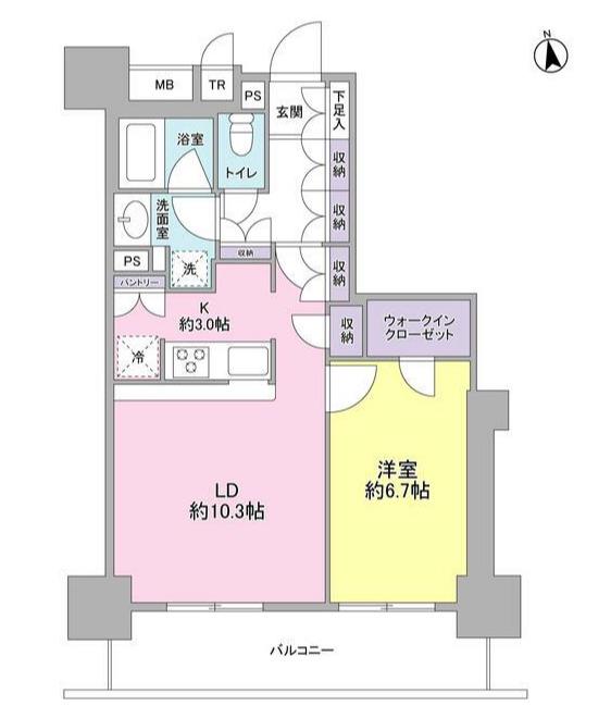 スタイリオ品川中延(1LDK/5階)の間取り写真