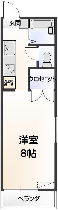 メゾン本町(1K/1階)の間取り写真
