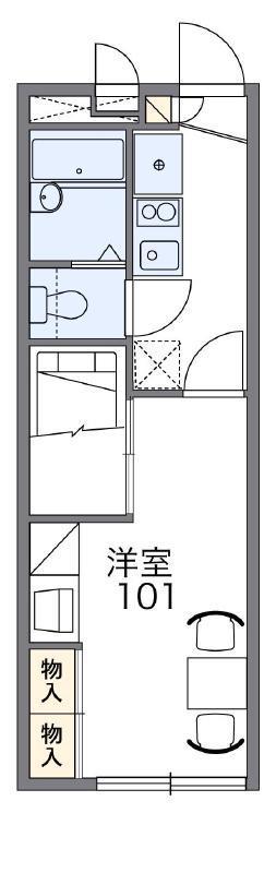 レオパレスHAYA(1K/1階)の間取り写真