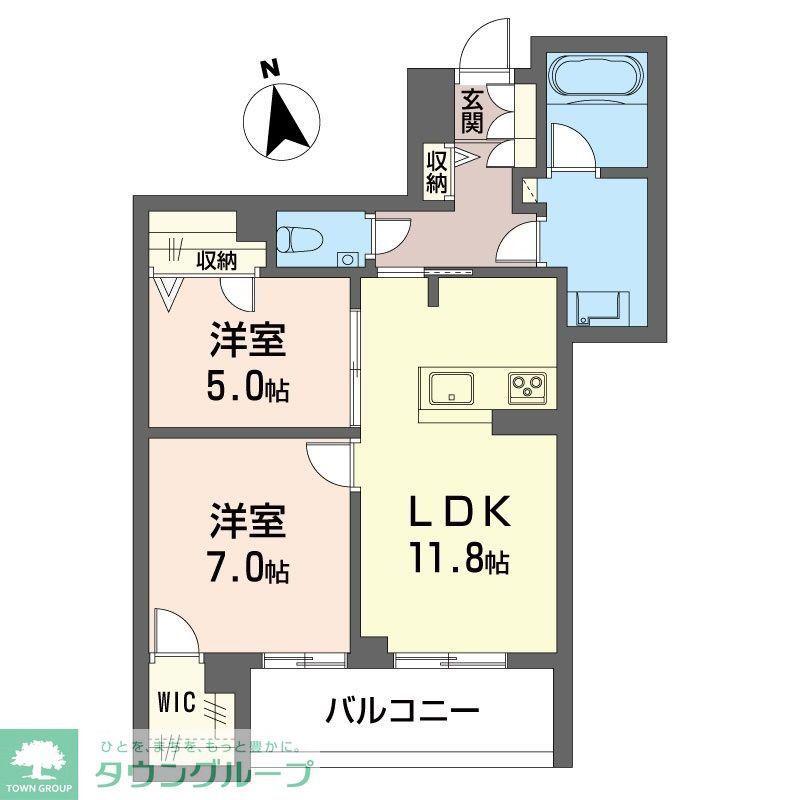 ノールフェリシモ(2LDK/3階)の間取り写真