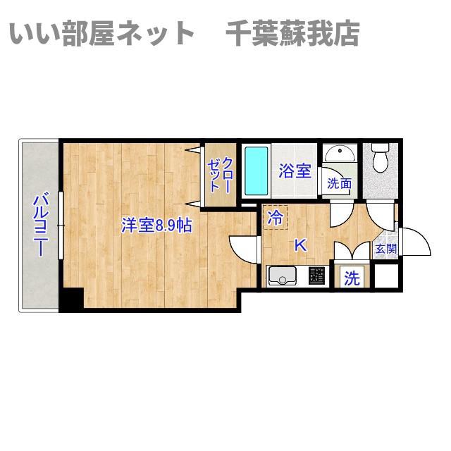 GLARE(1K/3階)の間取り写真