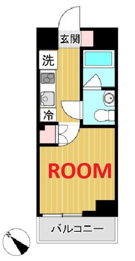 SHOKEN RESIDENCE横浜天王町(1K/7階)の間取り写真