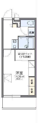 レオパレススリーアローズ(1K/3階)の間取り写真