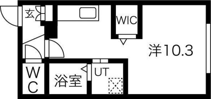 LIESSE 美香保(1K/3階)の間取り写真