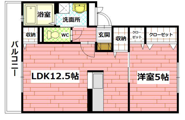 オルト大町(1LDK/1階)の間取り写真