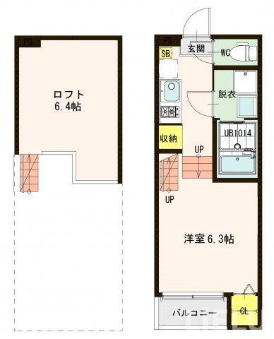 NUOVO VINCULUM(1K/1階)の間取り写真
