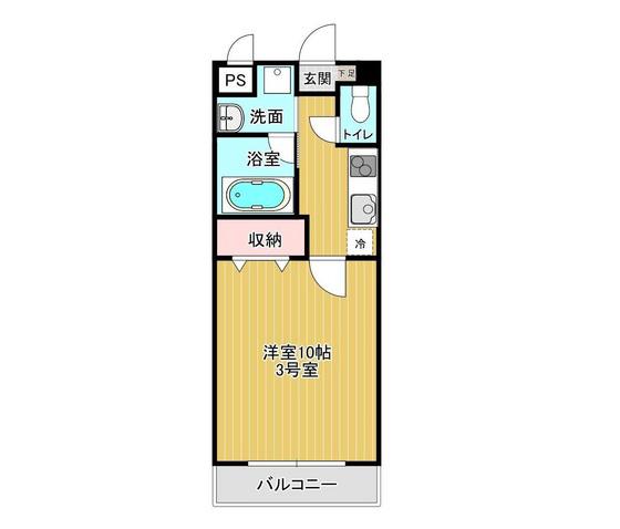 TYC南方(1K/5階)の間取り写真