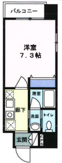 桜WILL(1K/5階)の間取り写真