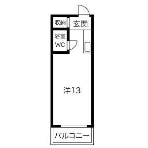メゾンミエール(ワンルーム/4階)の間取り写真