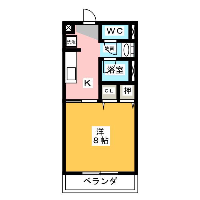 エクセレンス(1K/1階)の間取り写真