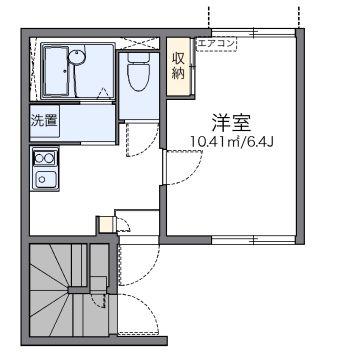 レオネクストレーヴ(1K/1階)の間取り写真