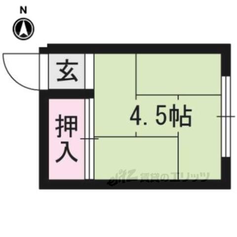 暮靄山房(ワンルーム/1階)の間取り写真