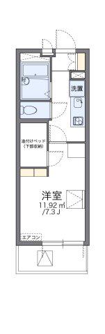 レオパレス中島町(1K/4階)の間取り写真
