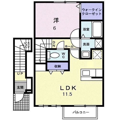 サンリット(1LDK/2階)の間取り写真