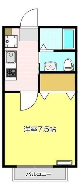 アネックスたちばな(1K/2階)の間取り写真