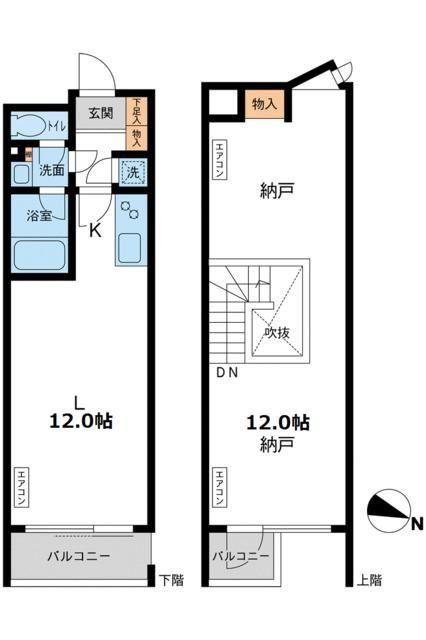 カッシア目黒(ワンルーム/5階)の間取り写真