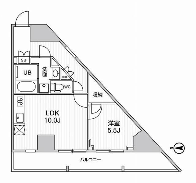グラシアプレイス曳舟(1LDK/5階)の間取り写真