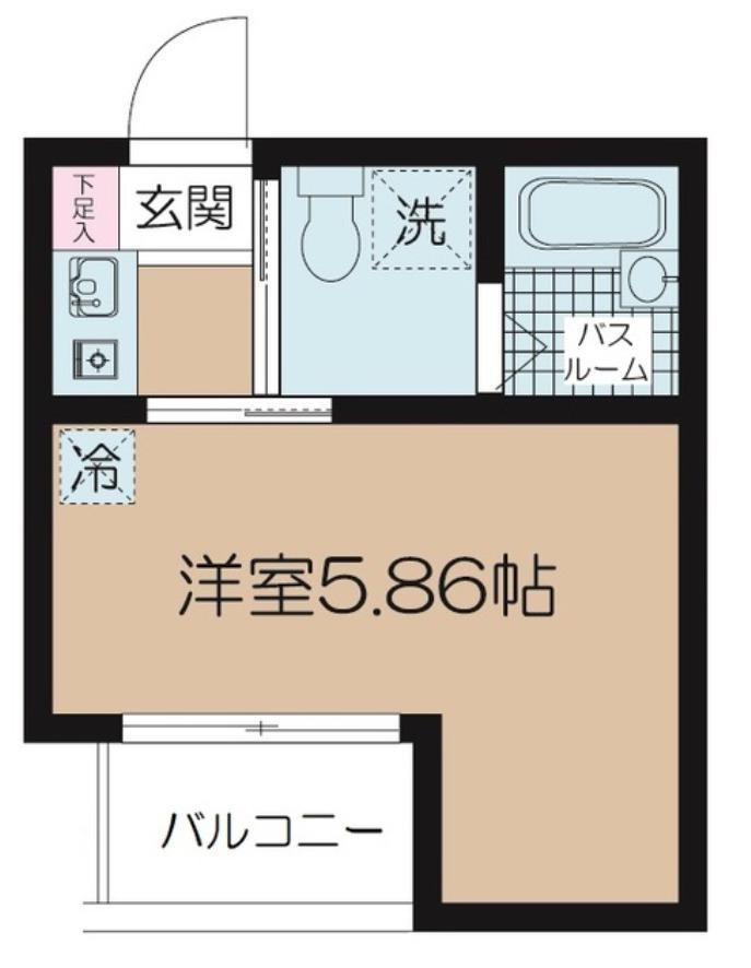 QUPS EKODA(1K/2階)の間取り写真
