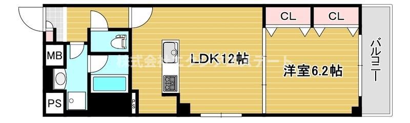 JP姫里レジデンス(1LDK/3階)の間取り写真