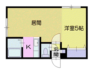 H・Sひばりが丘(1LDK/1階)の間取り写真