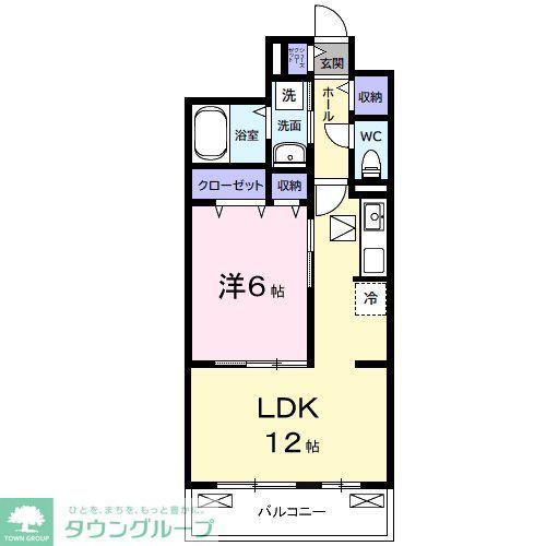 ルポン ボヌール(1LDK/1階)の間取り写真