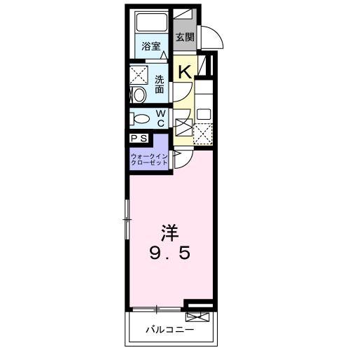 ミニョン コート 坂本(1K/1階)の間取り写真
