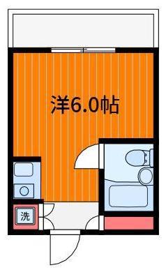 ウィンベルソロ竹ノ塚第5(1K/2階)の間取り写真