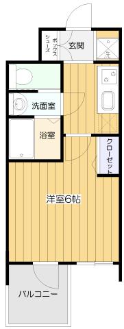 セレニテフラン新大阪(1K/3階)の間取り写真