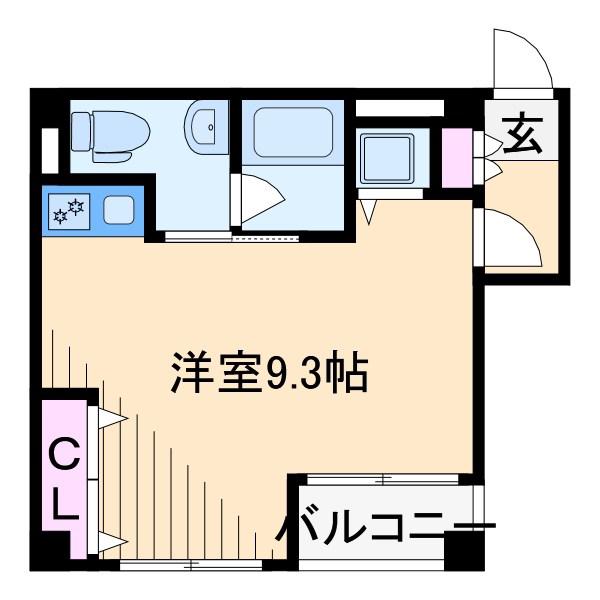 ブランニュー川崎(ワンルーム/3階)の間取り写真