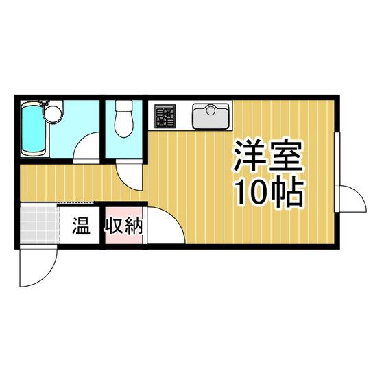 ハイツロイヤルシティー(ワンルーム/1階)の間取り写真