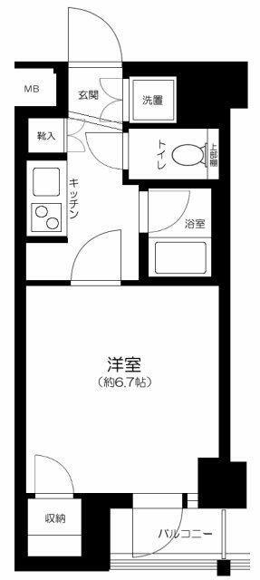 EXIM OGIKUBO(1K/4階)の間取り写真
