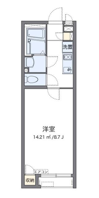 クレイノアヴァンセ座間(1K/1階)の間取り写真
