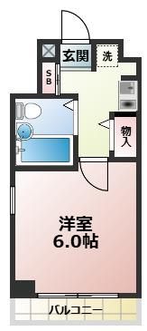 ステラ花小金井(1K/1階)の間取り写真