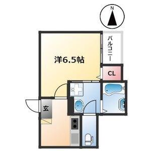 CRECIA浄心(1K/3階)の間取り写真