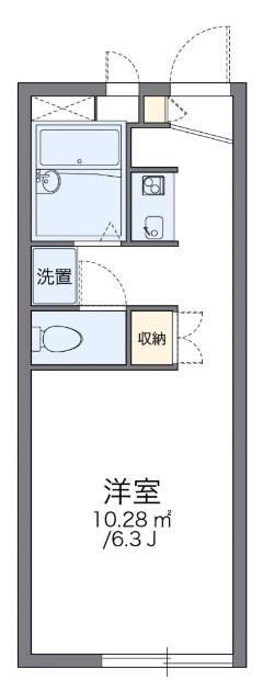 レオパレスKAKURIN(1K/1階)の間取り写真