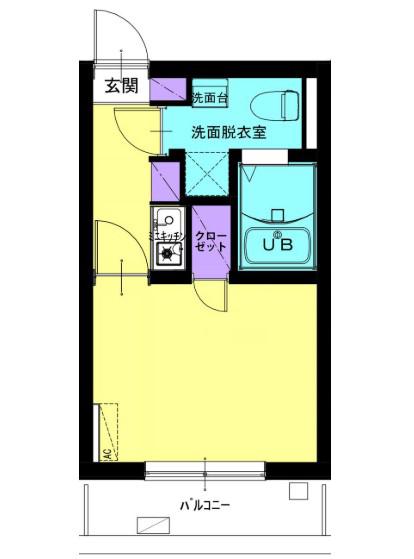 ギオンハウス川口四丁目(1K/2階)の間取り写真