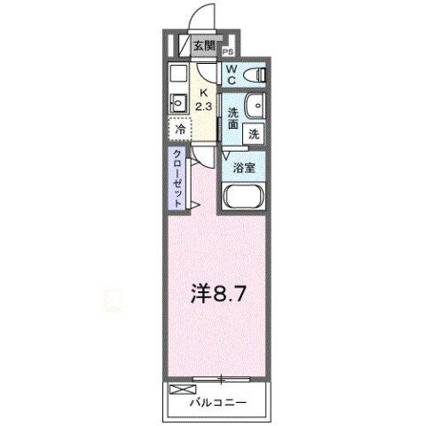 エルマーノT2(1K/3階)の間取り写真
