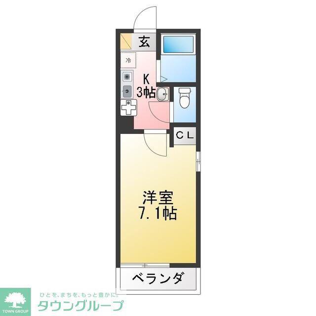 グランルーチェ金沢八景(1K/2階)の間取り写真