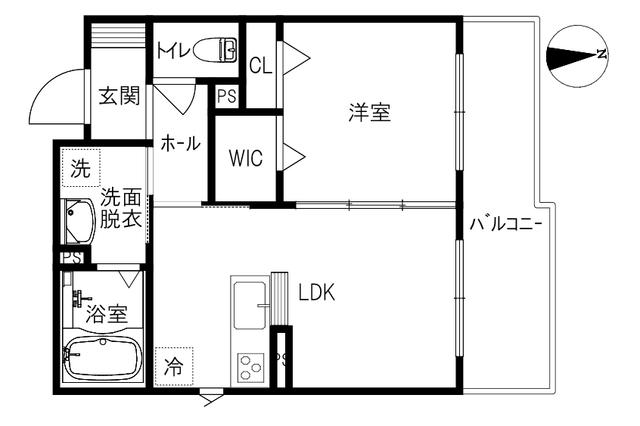RIGID RESIDENCE(1LDK/3階)の間取り写真