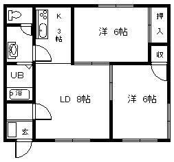 グランデ南3条(2LDK/1階)の間取り写真