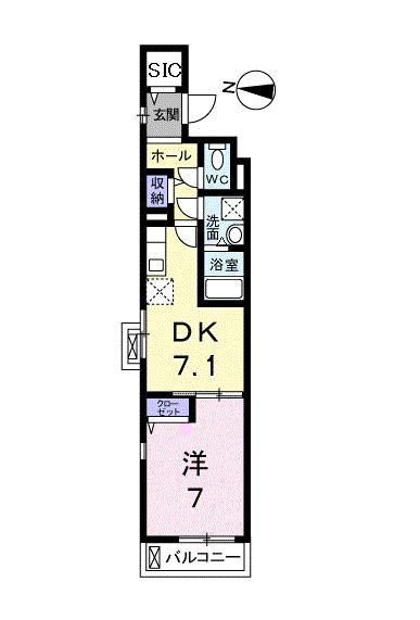 グレイスメゾン(1DK/3階)の間取り写真