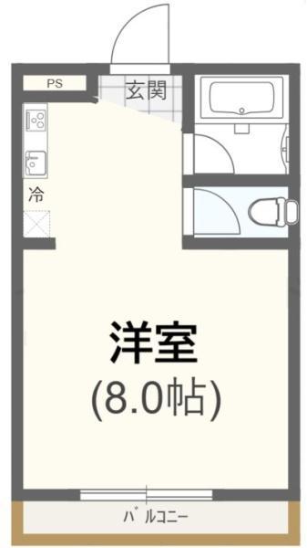 メゾンアン(ワンルーム/3階)の間取り写真