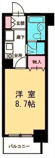 ライオンズマンション開運橋(1K/10階)の間取り写真