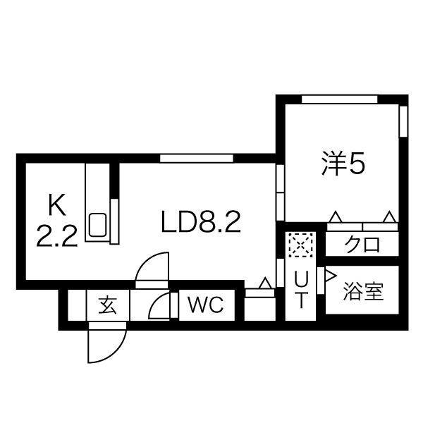 MTガーデンイースト II(1LDK/2階)の間取り写真