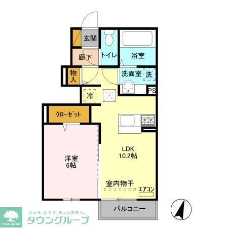 エスポワールIII(1LDK/1階)の間取り写真