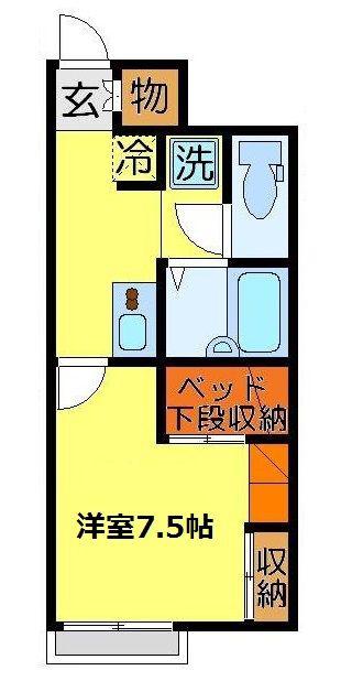 レオパレスドリーム スクエア(1K/1階)の間取り写真