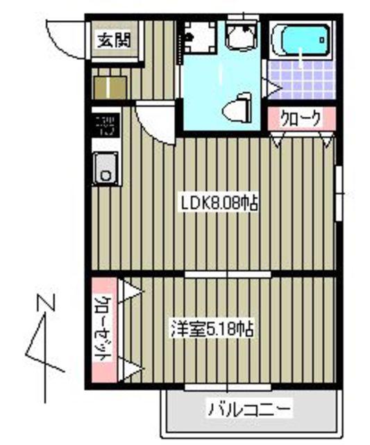 SOAR高取(1LDK/1階)の間取り写真
