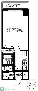 リバービューハイツIII(1K/8階)の間取り写真